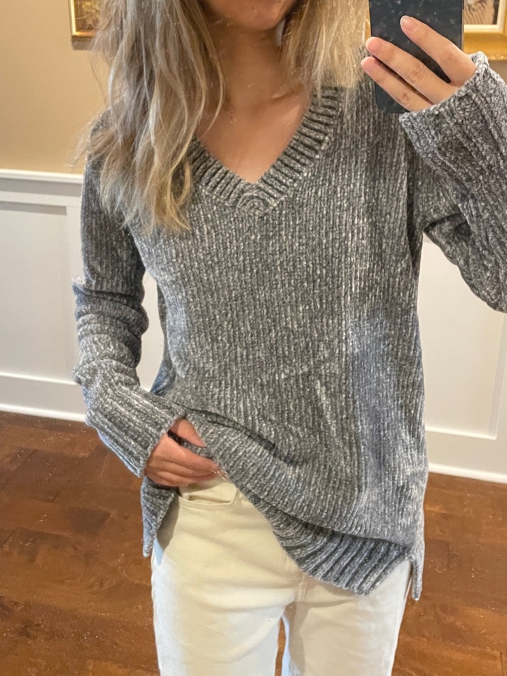 Orvis Chenille V-neck Sweater